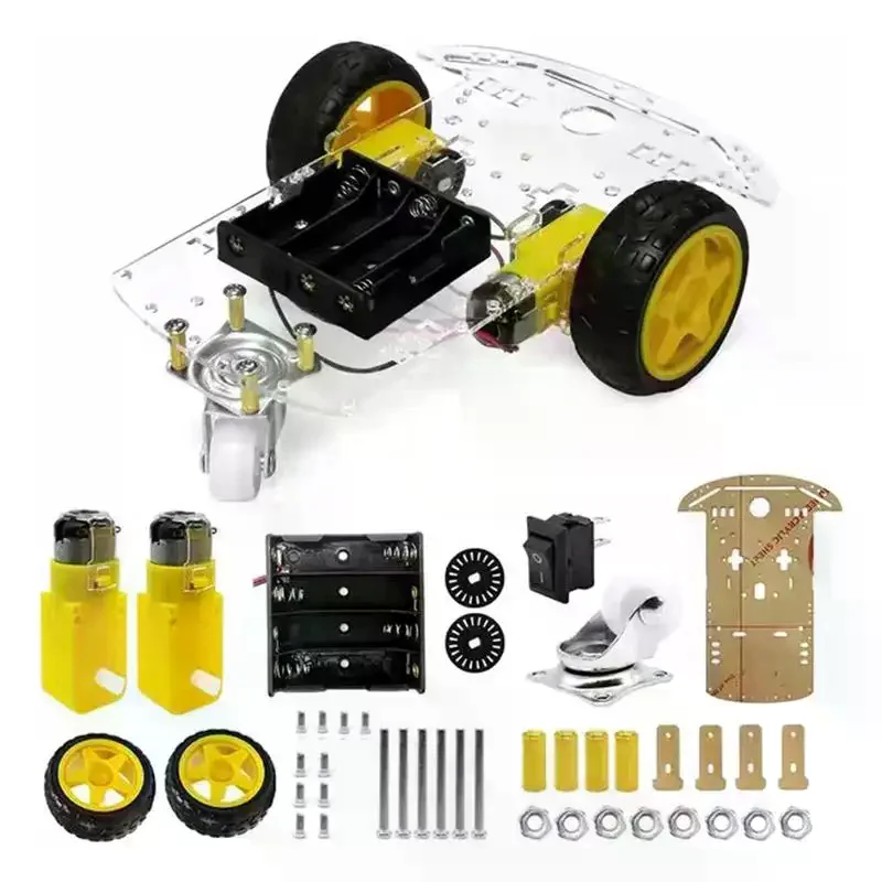 1 Set 2WD Low Cost Version Smart Robot Car Chassis Kit DIY Intelligent Car Chassis For Line-followin