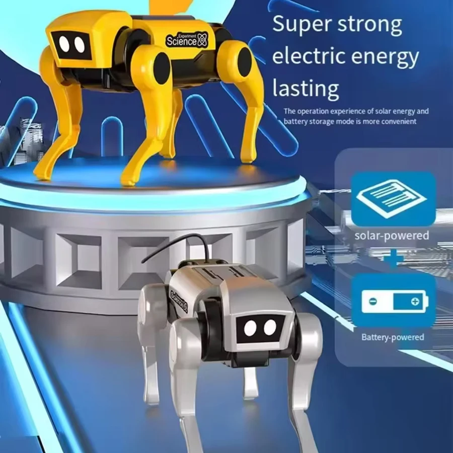 DIY Robot Children's Remote Control Mechanical Dog Toy Science Teaching Diy Assembling Model Electri