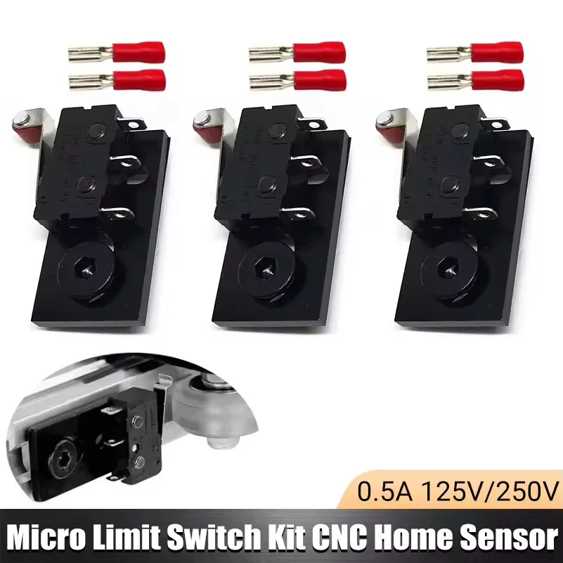 Micro Limit Switch Kit for CNC Router 3D Printer Milling Laser Machine with Mounting Plate - Precisi