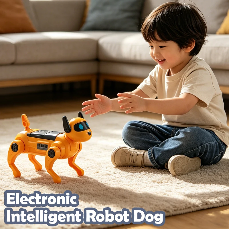 Children's Intelligent AI Robot Dog DIY Assembly Voice Science Experiment Kit Electronic Toy Dog Edu
