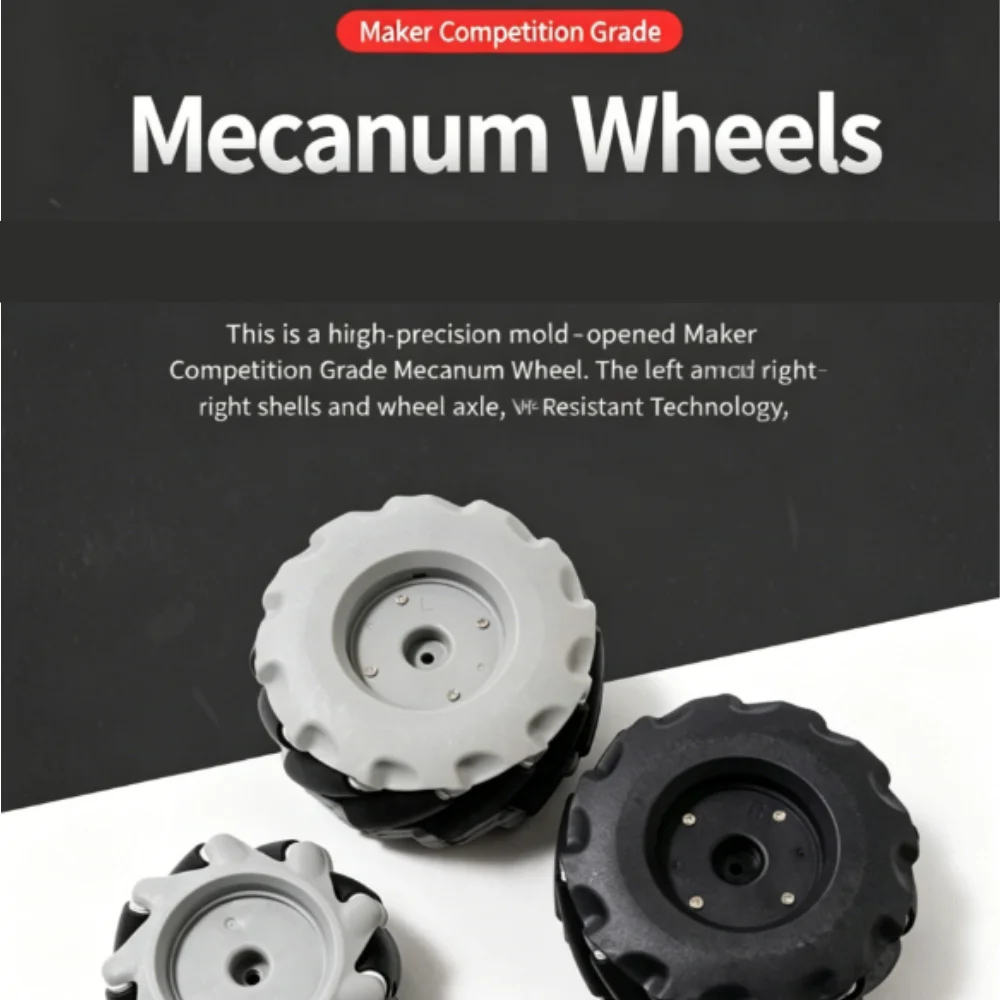 60/65/80mm Mecanum Wheels Omni Intelligent Omni-directional Smart Robot ROS Robot Car Chassis Compet