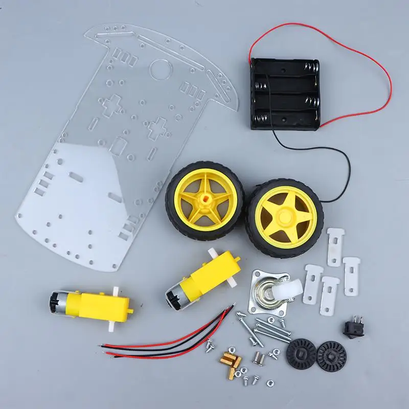 Xm TH 1Set new 2WD Low Cost Version Smart Robot Car Chassis Kit DIY Intelligent Car Chassis For Line