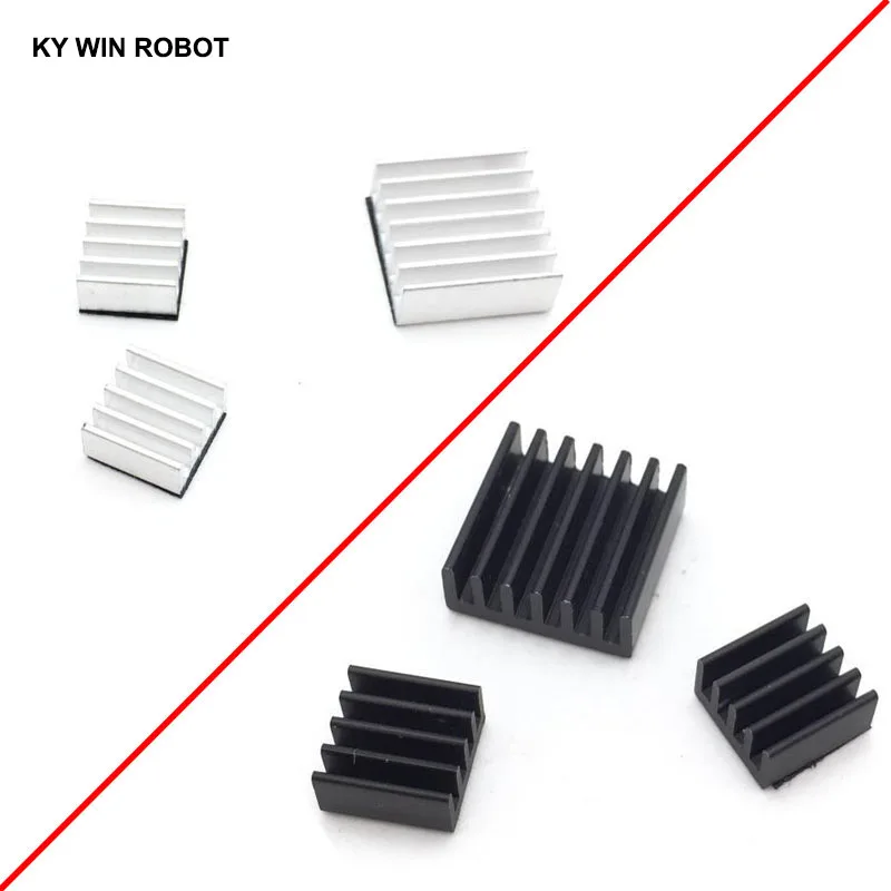 3pcs + Adhesive Raspberry Pi 3 Heatsink Cooler Pure Aluminum Heat Sink Set Kit Radiator For Cooling 