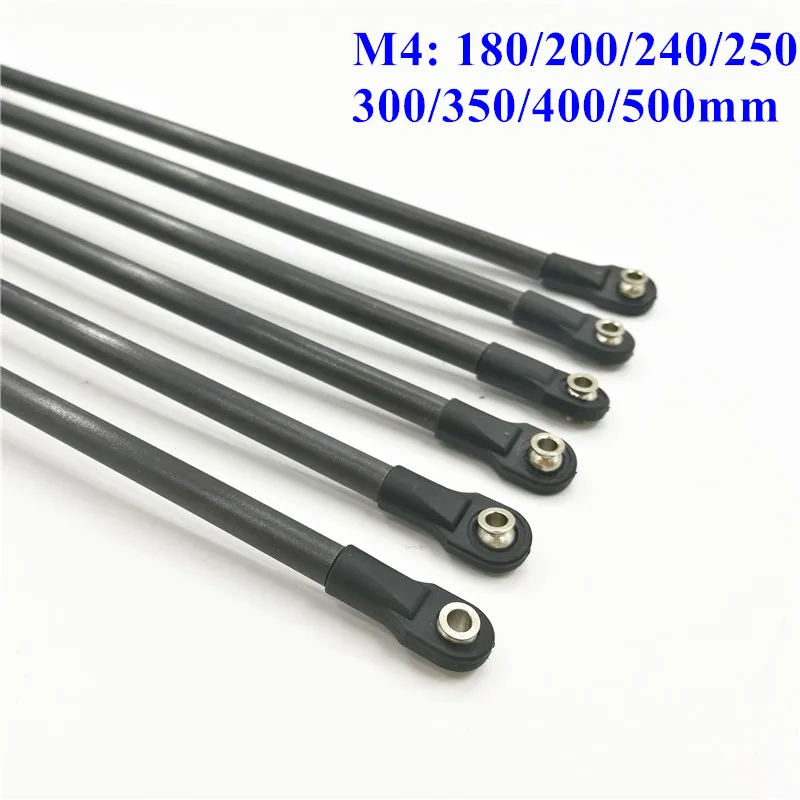 180mm-500mm Carbon tube Diagonal Push Rod Arm + 5347 M4 Rod End Bearing kit for Rostock Delta Kossel