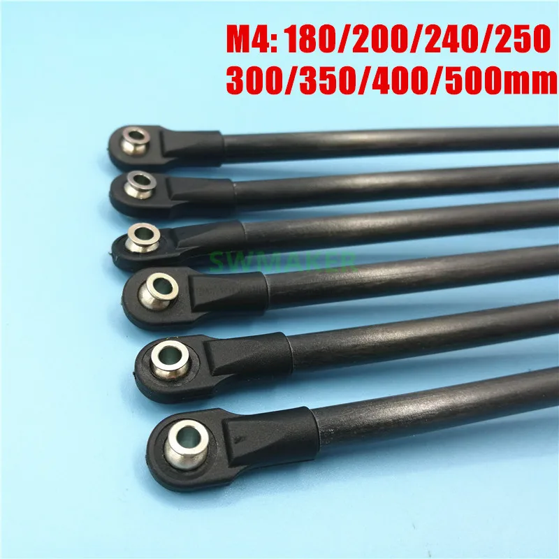 180mm-500mm Carbon tube Diagonal Push Rod Arm + Rod End Bearing kit for Rostock Delta Kossel/TEVO 3D