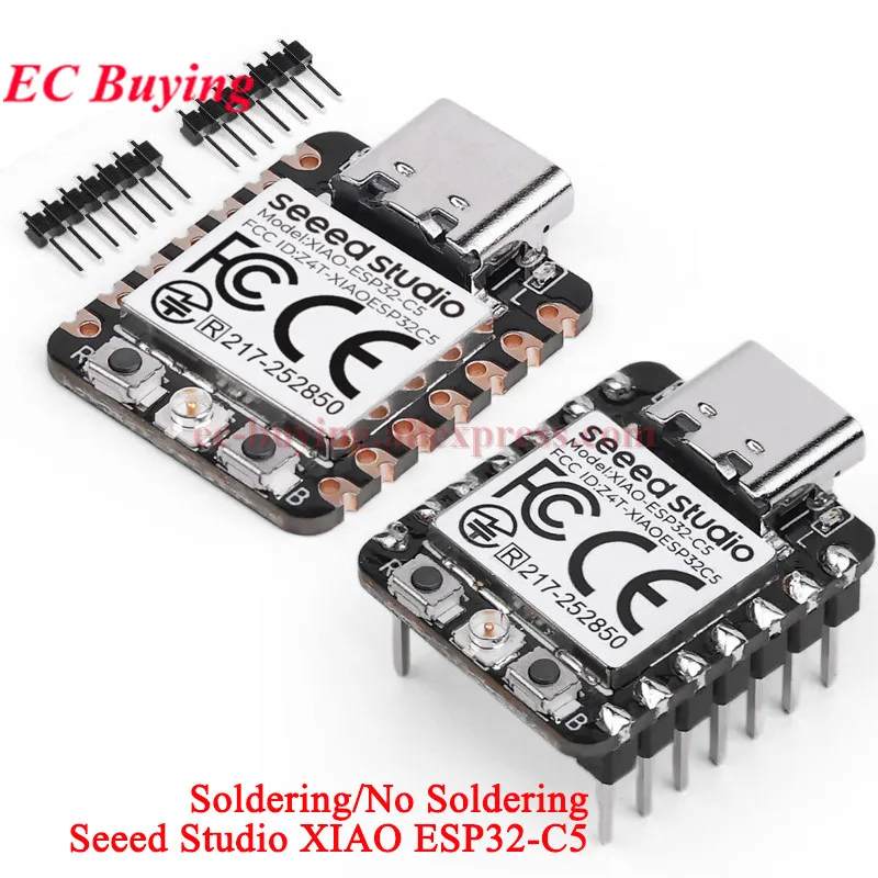 5Pcs/1pc Seeed Studio XIAO-ESP32-C5 2.4GHz 5GHz Dual Band Wi-Fi 6 Ble 5 IEEE Zigbee Thread RISC-V IO