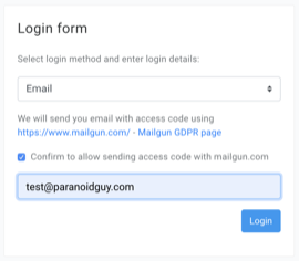 login with email