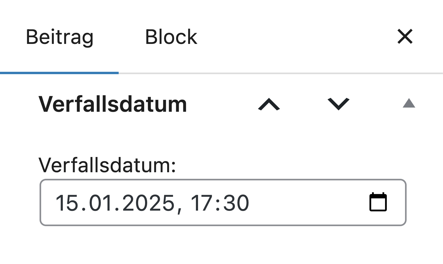 Beitragsverfall Editor