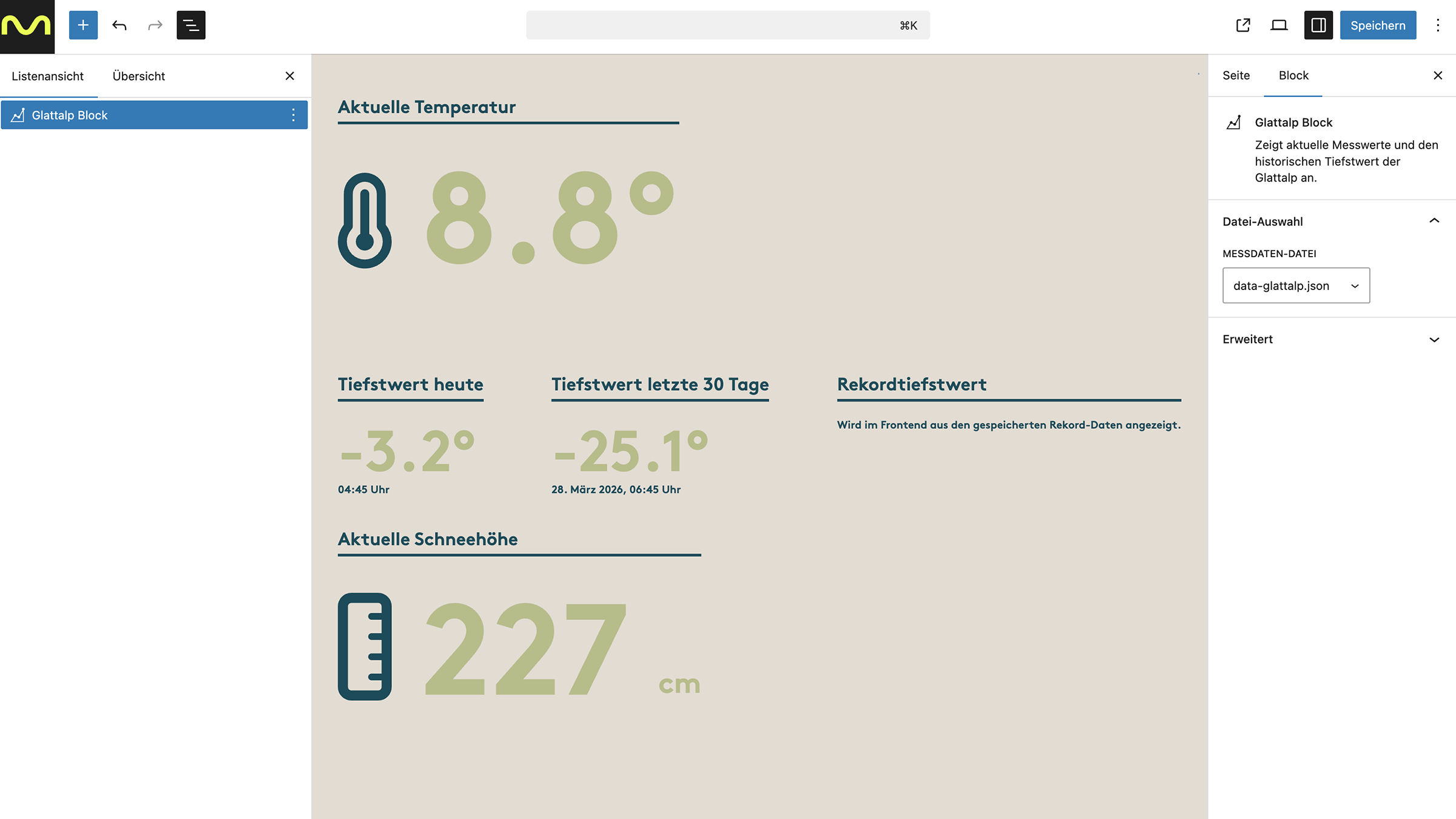 Editor-Ansicht