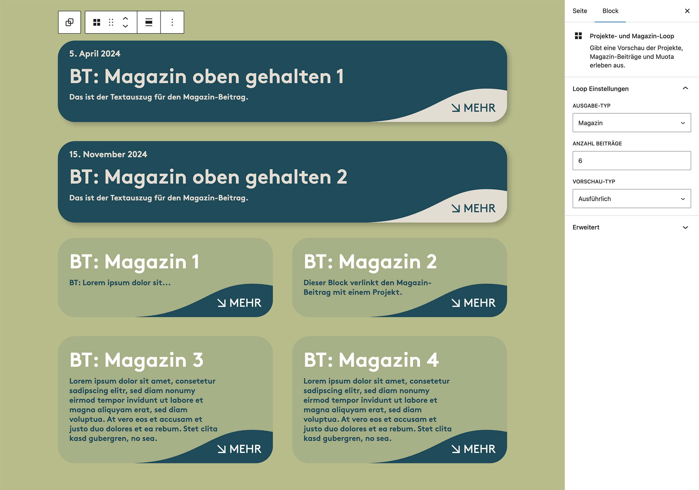 Editor-Ansicht