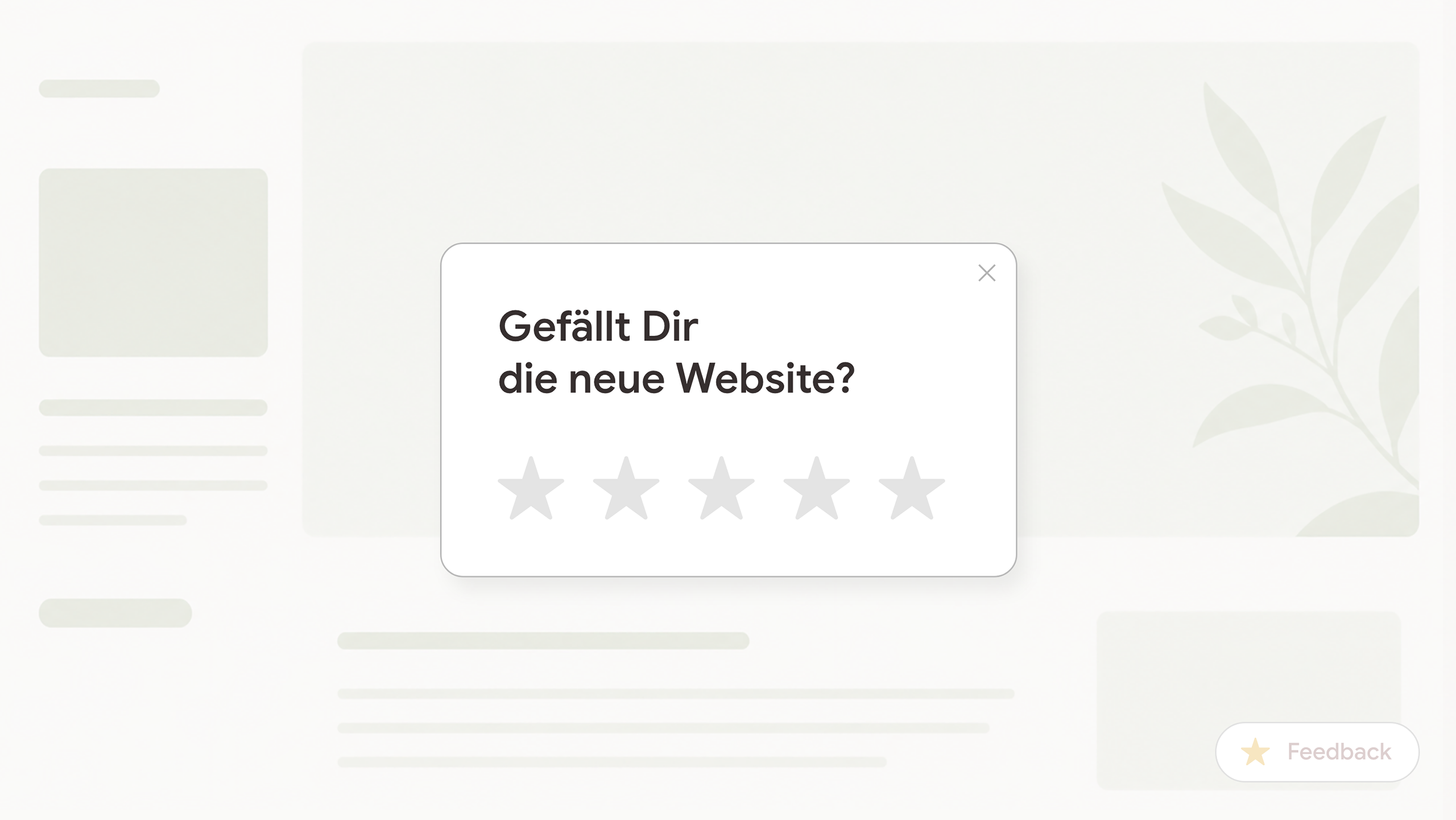 Bewertungsdialog im Ausgangszustand
