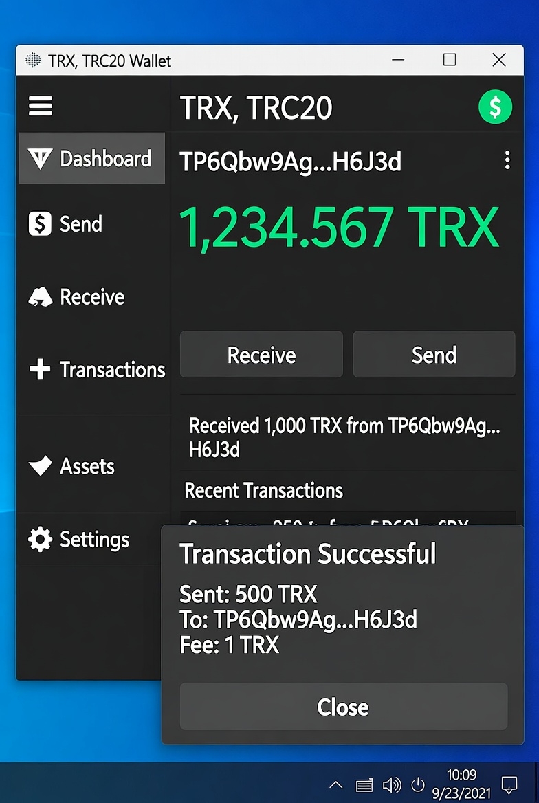 Windows TRC20 Wallet