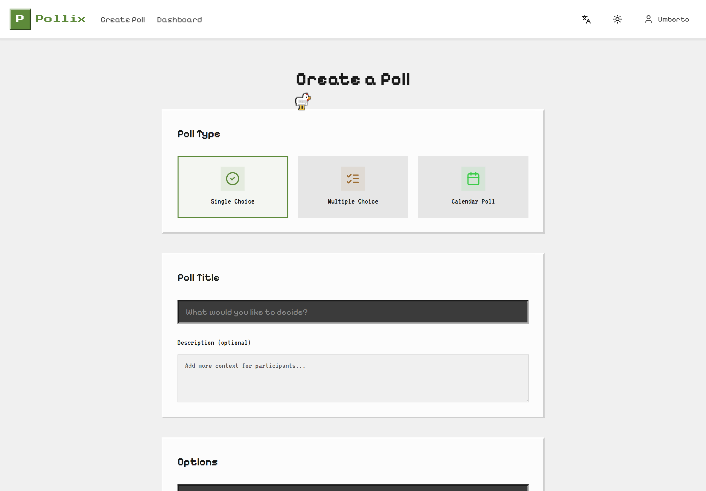 Pollix Create Poll Screenshot