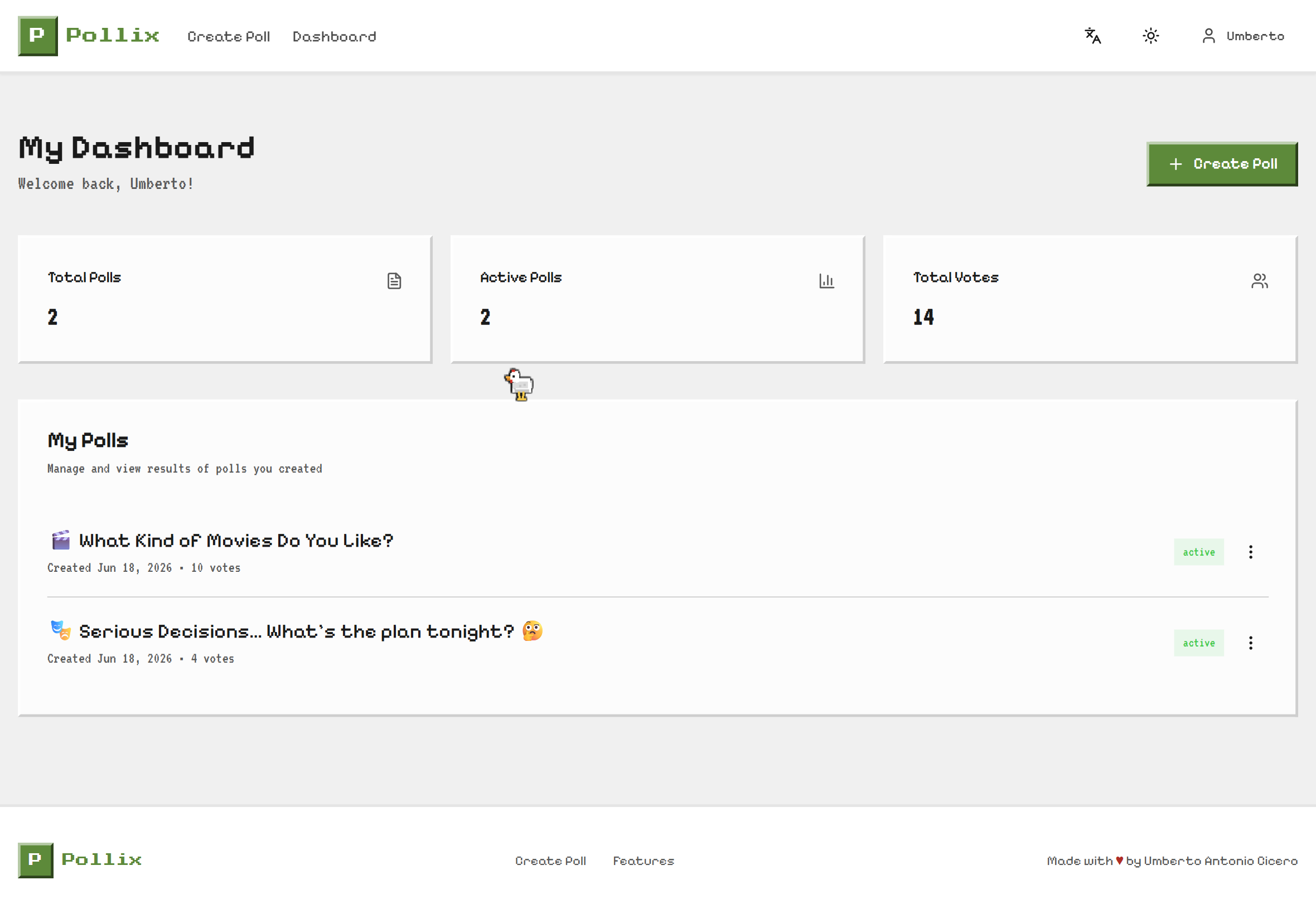 Pollix Dashboard Screenshot