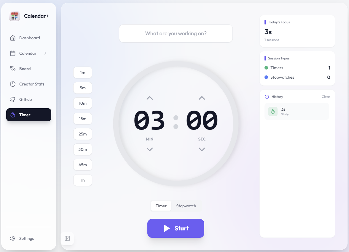 Timer Feature