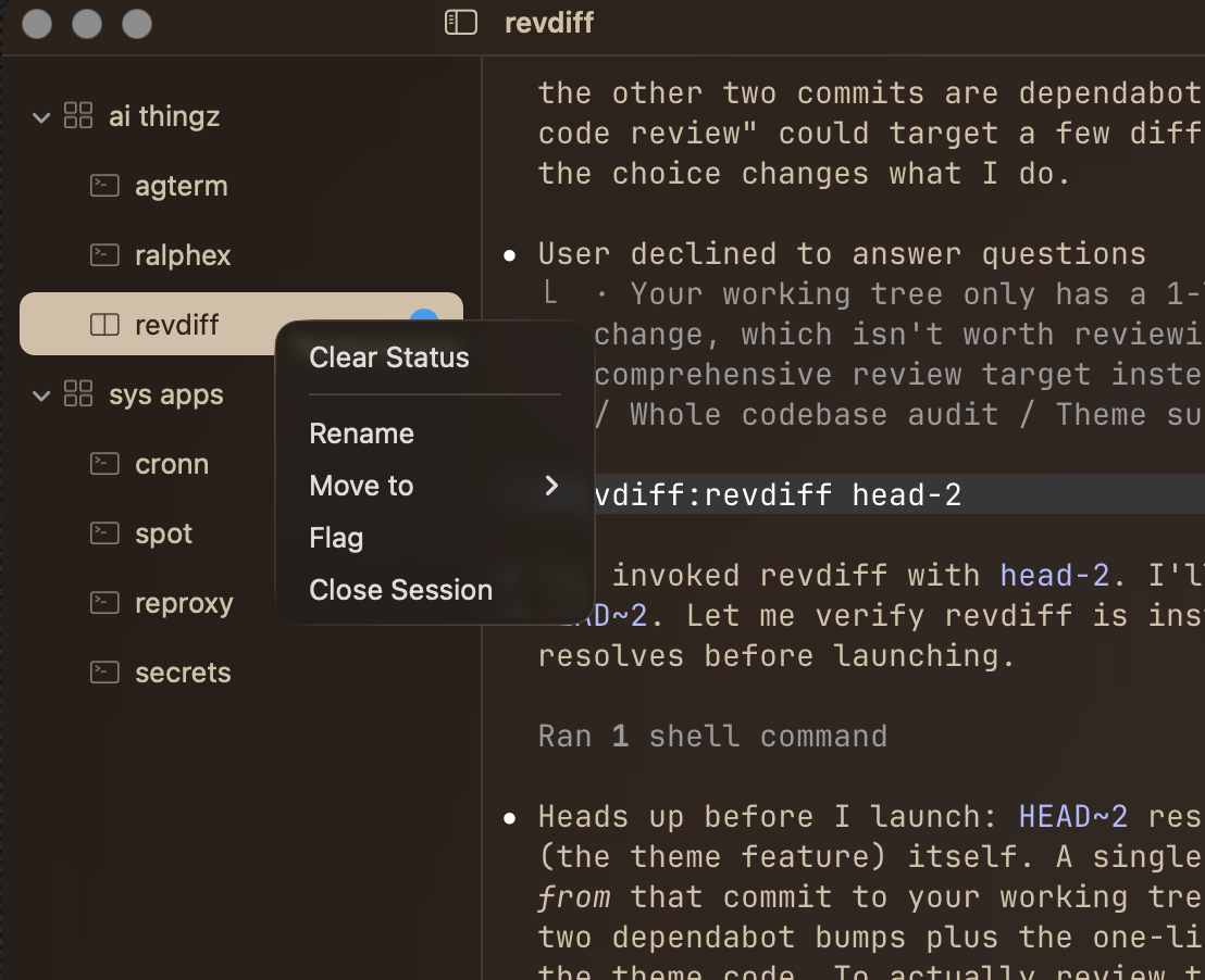 Context menu