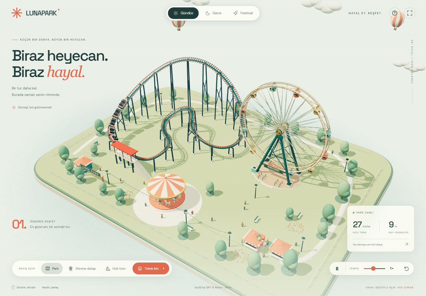 LUNA PARK：摩天轮与过山车的三时段微缩乐园