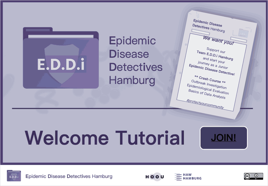 Web-PPT 播放 EDDi 互动病例教程:点击 JOIN、课程按钮与工具总览中的条目逐页跳转