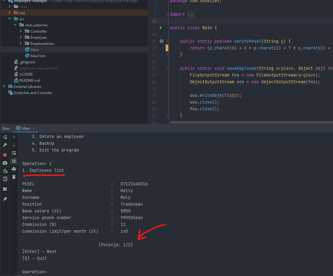 GitHub - oskar-jaworski/employee-manager: It is a console application ...