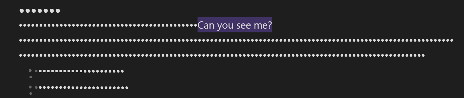 Obsidian editor with Text Hider's Password mode, where note text is replaced with masking bullets