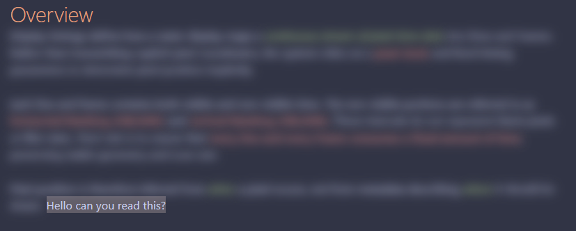Reveal text demo