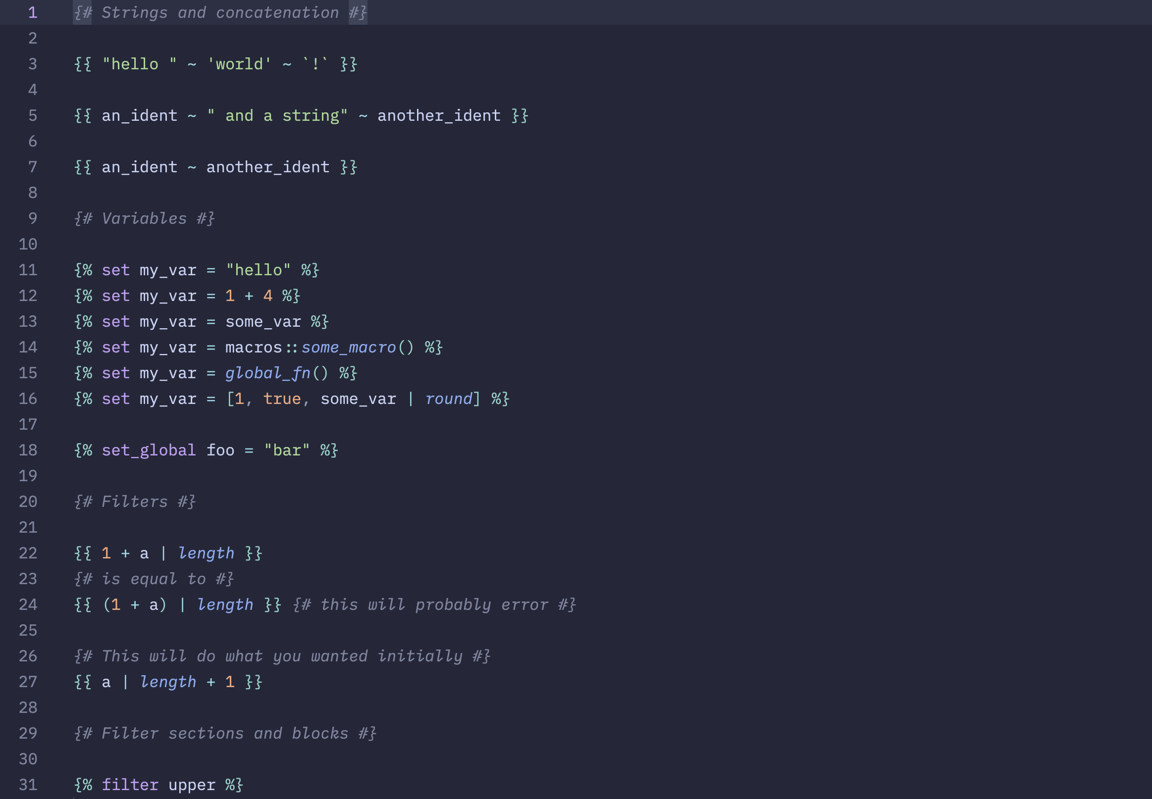 Screenshot of highlighted sample Tera code in Zed with the zed-tera extension installed