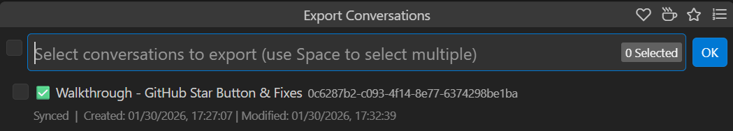Export Dialog
