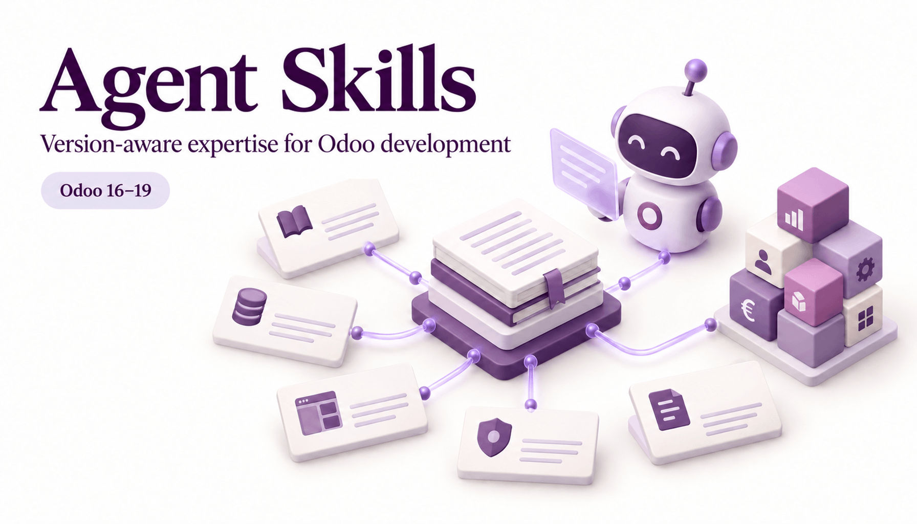 Agent Skills — version-aware expertise for Odoo development, supporting Odoo 16–19