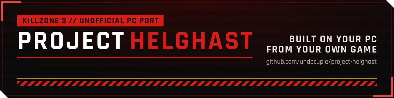 Project Helghast. Killzone 3 // Unofficial PC Port (static recompilation), built on your PC from your own game