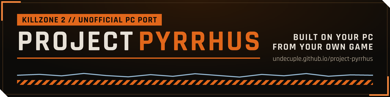 Project Pyrrhus. Killzone 2: Unofficial PC Port (static recompilation), built on your PC from your own game