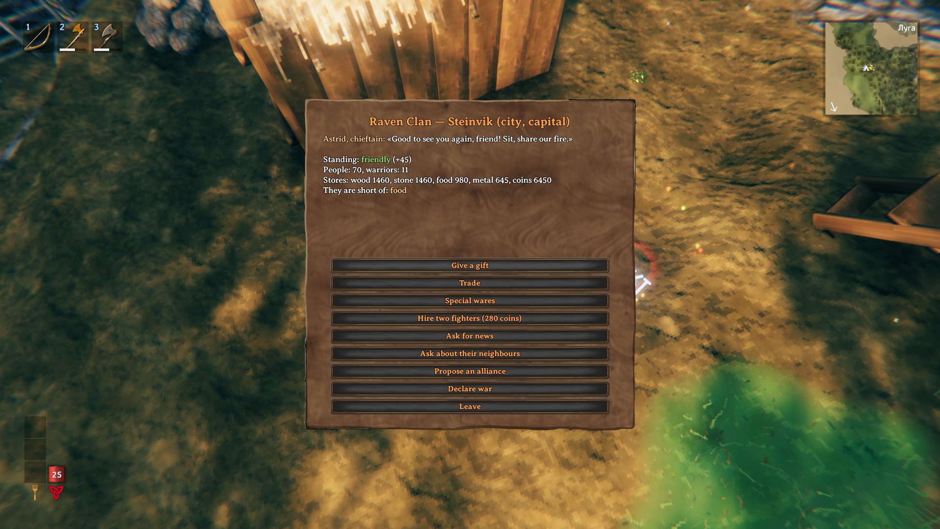 Talking to a chieftain