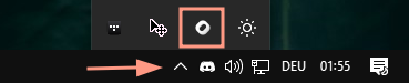 Music Presence in the Windows tray overflow menu