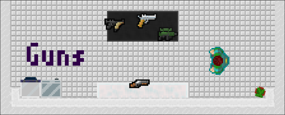 Showcase of guns