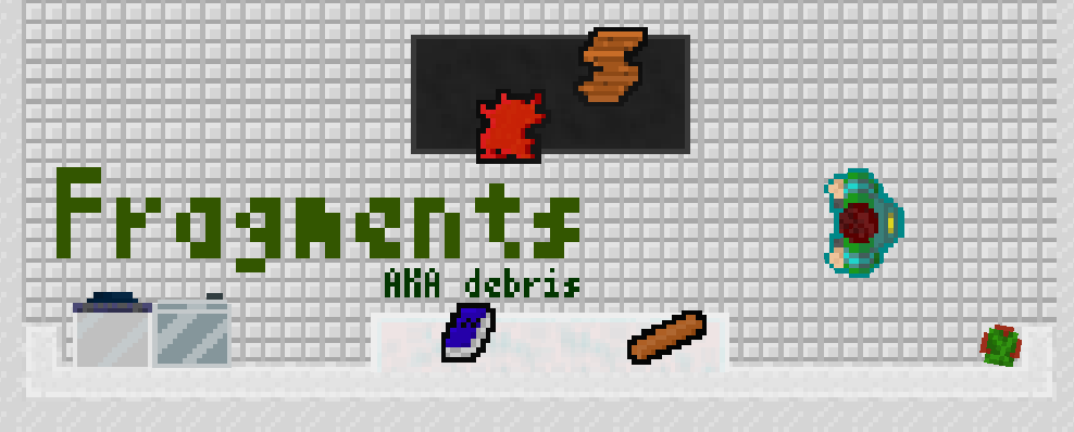 Showcase of debris