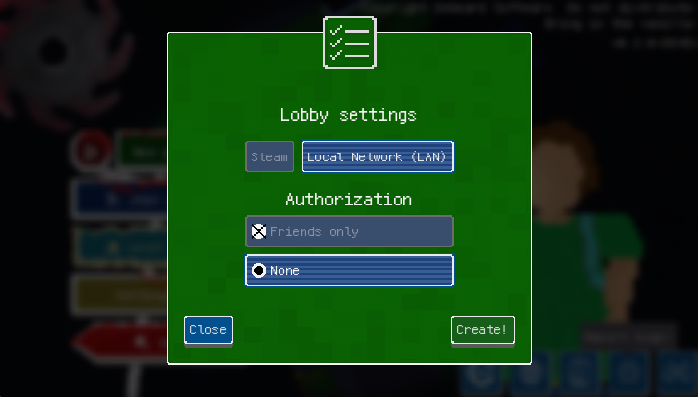 LOBBY SETTINGS MODAL WINDOW