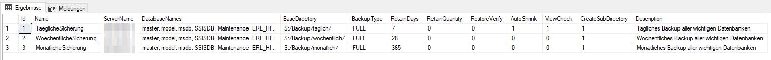 Defined Backup Jobs