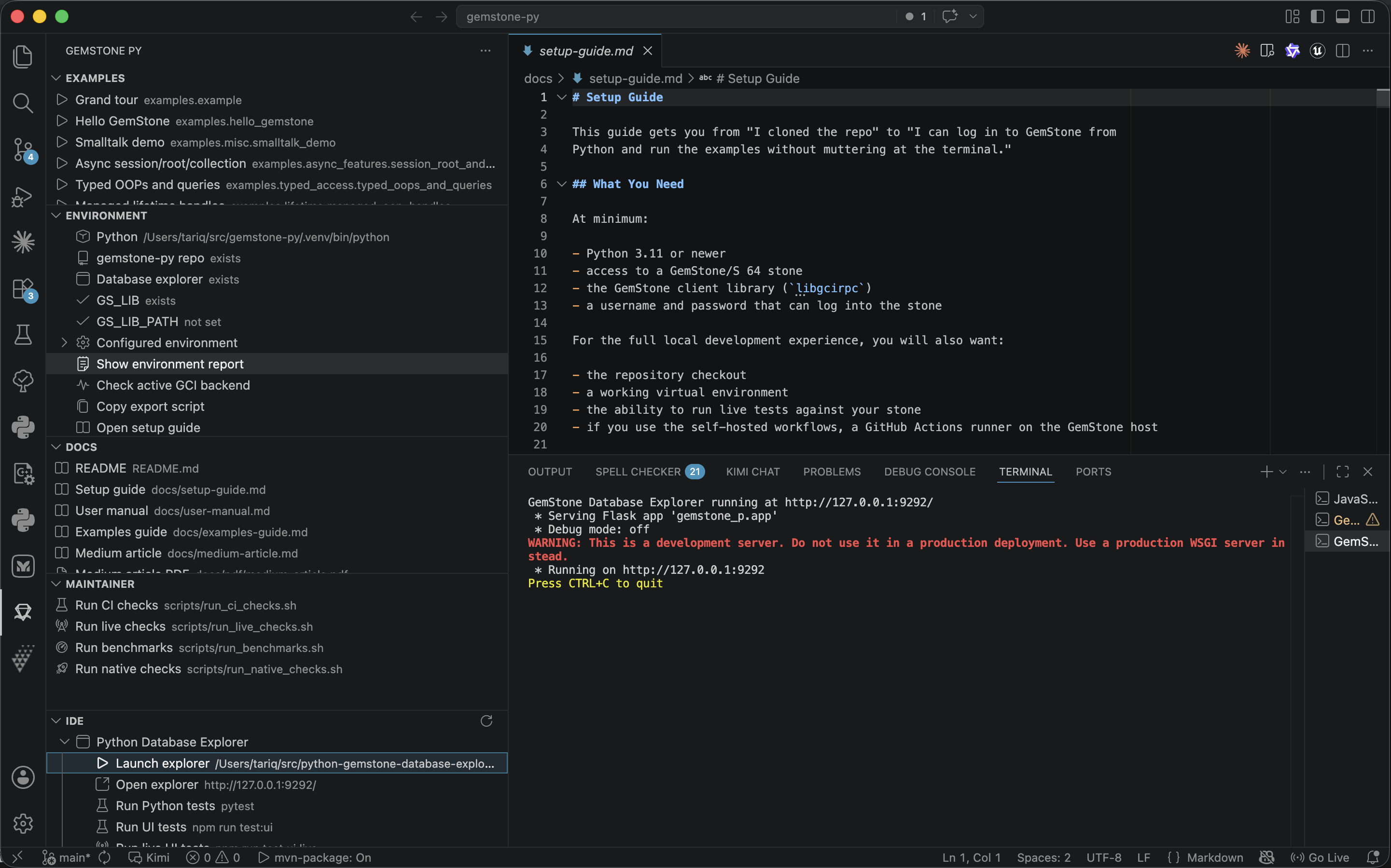 gemstone-py Workbench database explorer launcher
