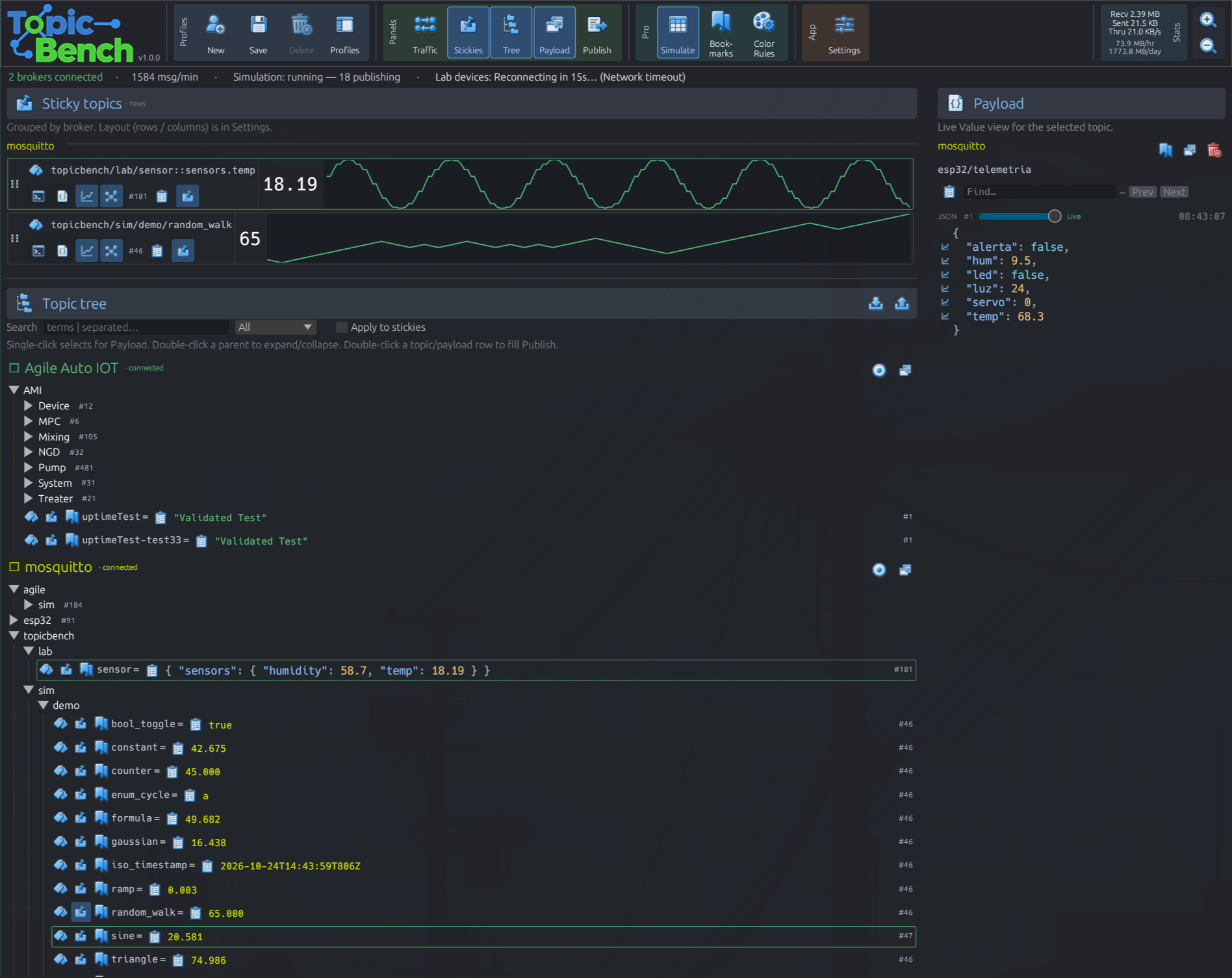TopicBench main window
