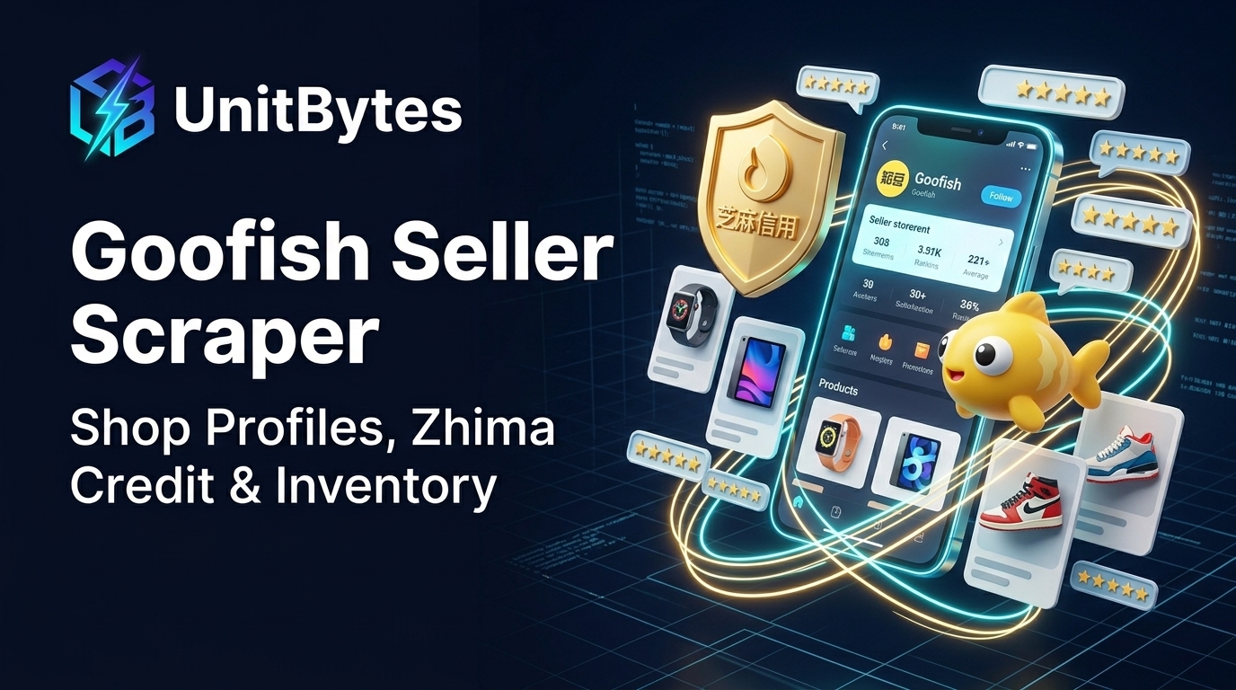 Goofish (Xianyu) Sellers & Reviews Scraper API by UnitBytes