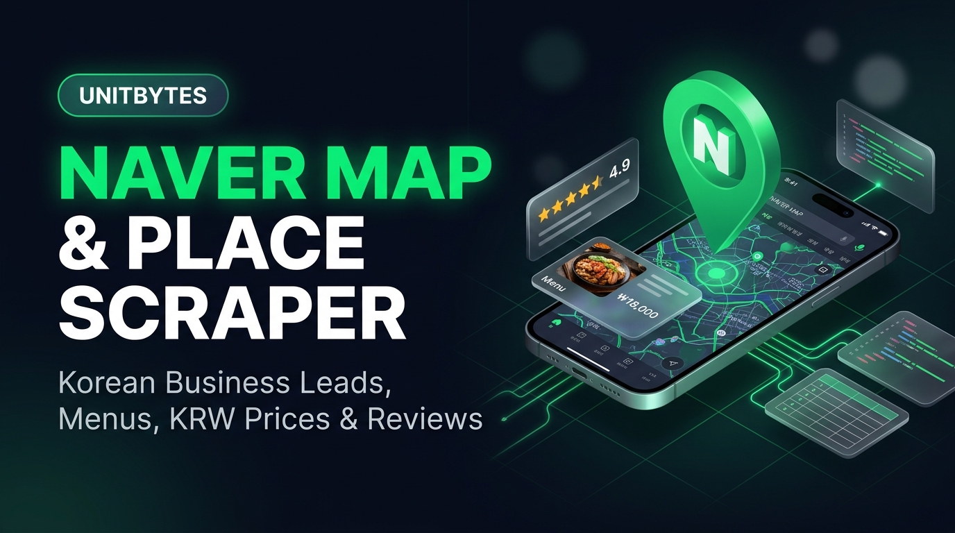 Naver Map Scraper (네이버 지도 크롤러) by UnitBytes