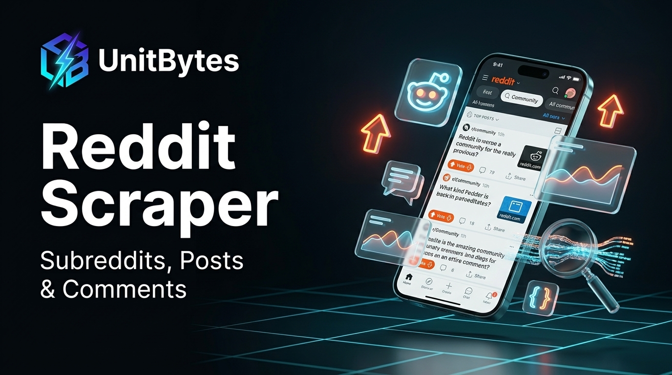 Reddit Scraper API by UnitBytes