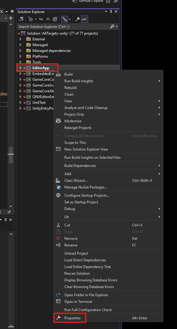 Image of Visual Studio setting path