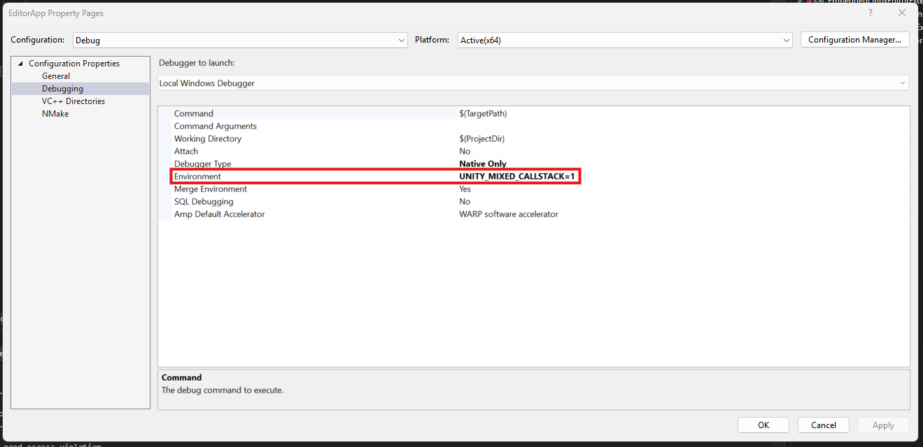 Image of Visual Studio setting path