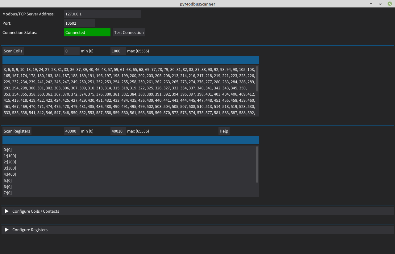 Screenshot Reading Values