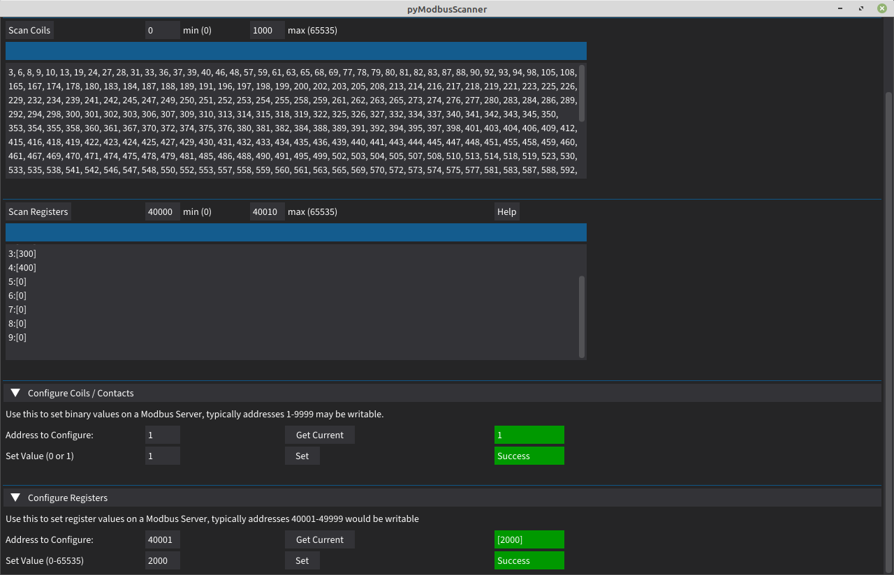 Screenshot Writing Values