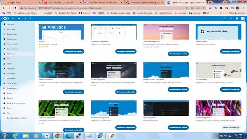 dashboard nextcloud