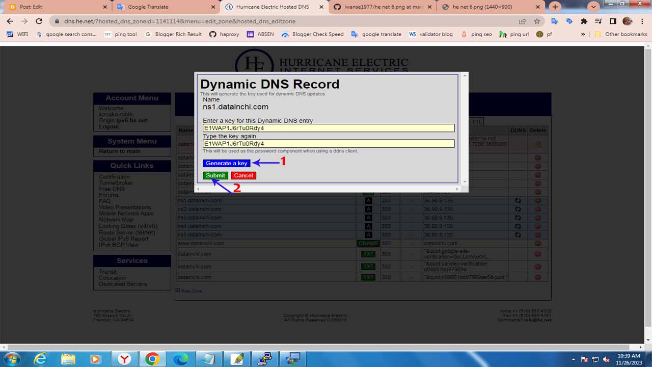 create a password for the net