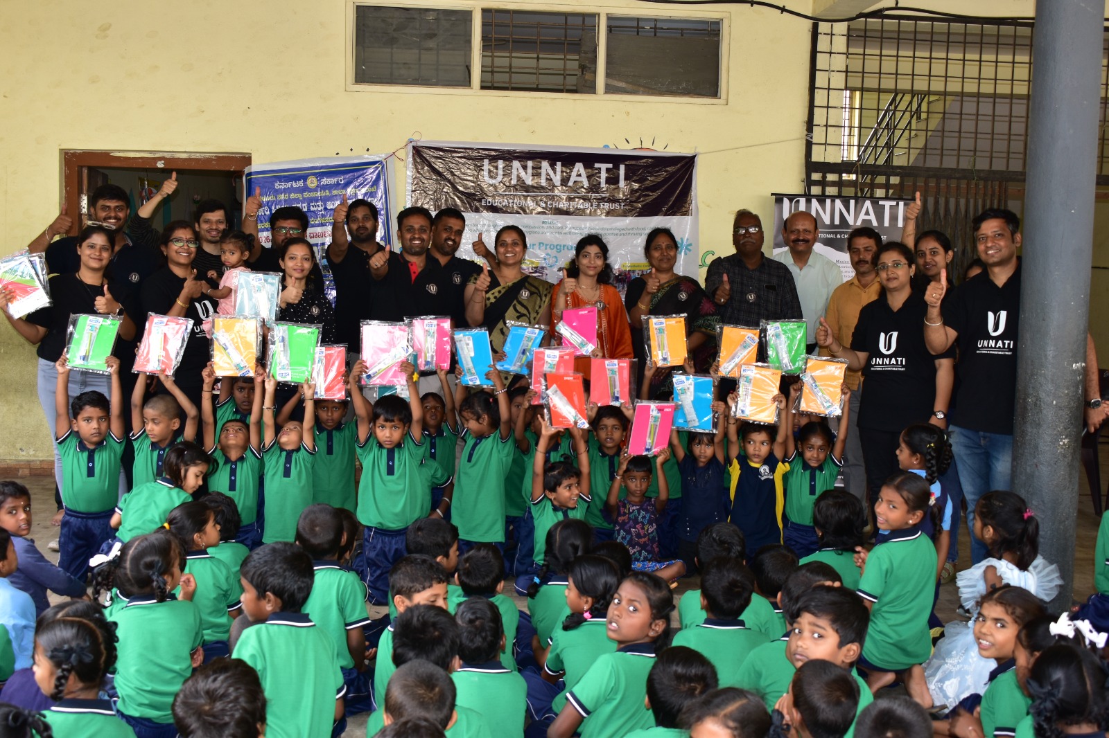 Educational kit distribution to children
