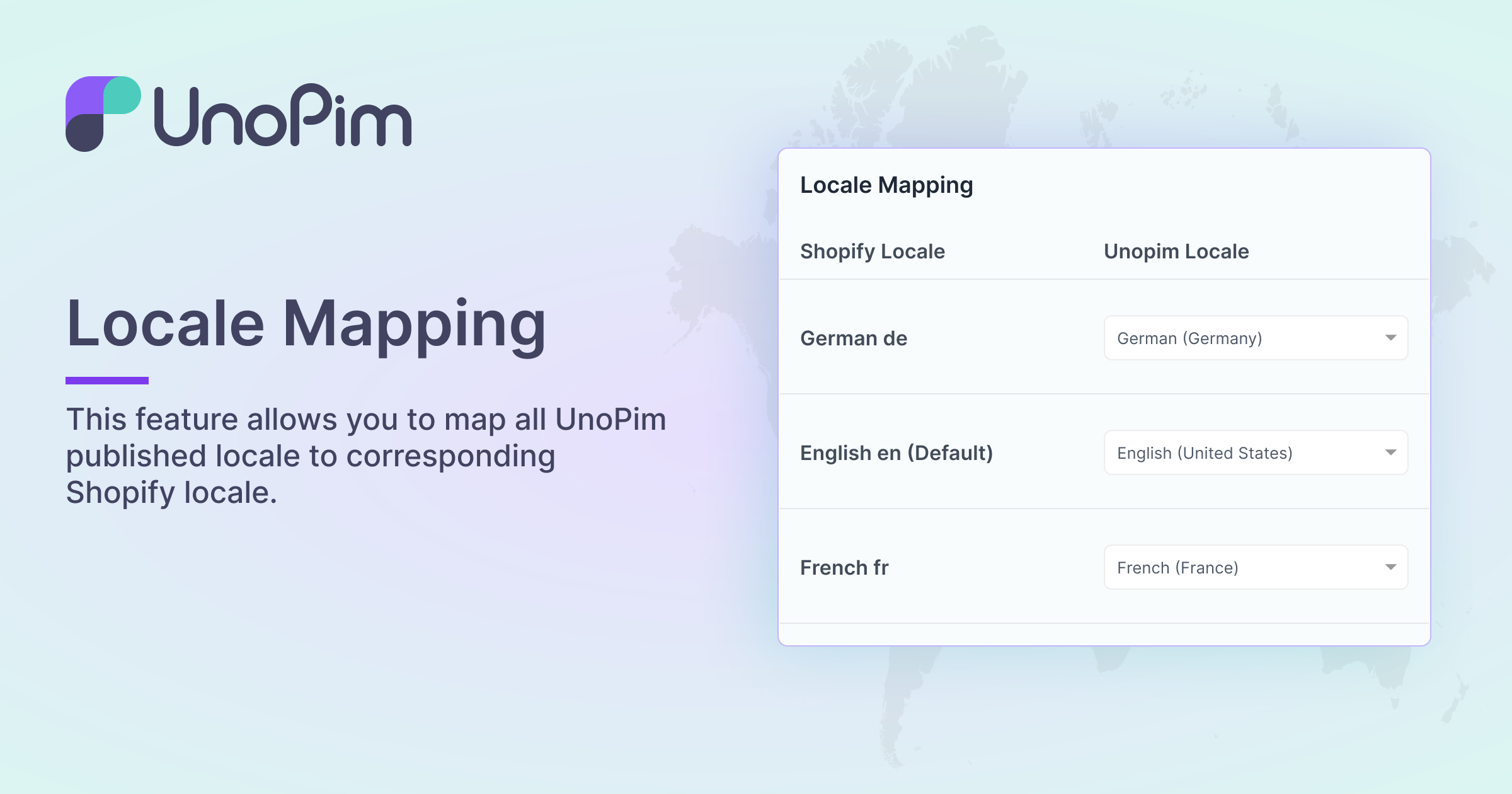 Locale Mapping Interface