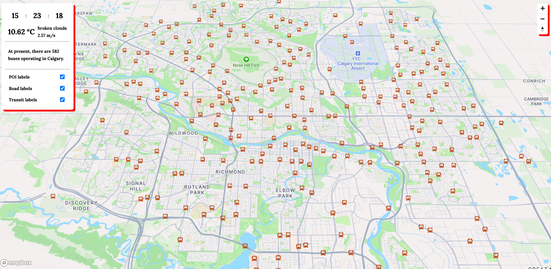 miniCalgaryBusMap Demo overview